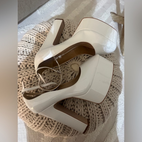SCHUTZ White Platform Mary Jane Heels - Picture 2 of 5